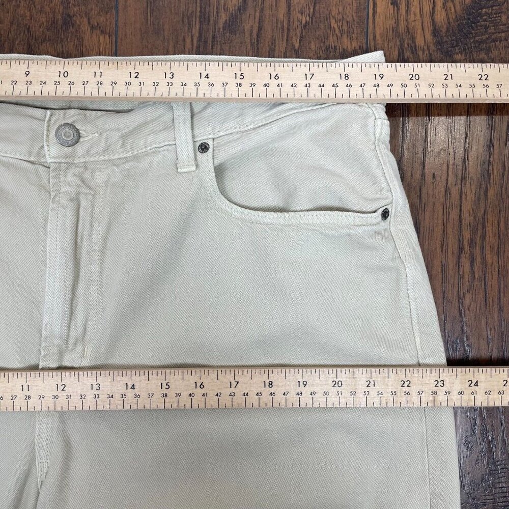 Old Navy Jeans 16 Tall High-Rise Slouchy Straight Crop Sand Non-Stretch Women's - Picture 8 of 12